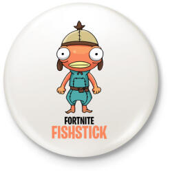 printfashion Fortnite - fishstick - Kitűző, hűtőmágnes - Fehér (4118643)