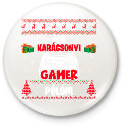 printfashion Ez a karácsonyi gamer pólóm - Kitűző, hűtőmágnes - Fehér (10345309)