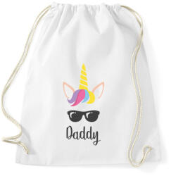 printfashion Unicorn Daddy - Sportzsák, Tornazsák - Fehér (1676744)