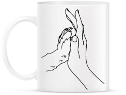printfashion Human Hand and Dog's Paw - Bögre - Fehér (15273258)
