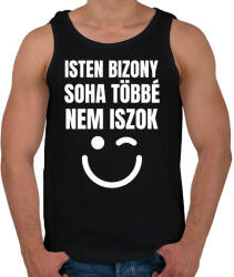 printfashion SOHA TÖBBÉ NEM ISZOK - Férfi atléta - Fekete (11432800)
