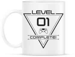 printfashion level-complete-01-gray - Bögre - Fehér (1056202)