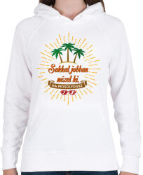 printfashion Ha mosolyogsz - Női kapucnis pulóver - Fehér (248570)