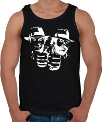 printfashion Bud Spencer and Terence Hill - White - Férfi atléta - Fekete (2254086)