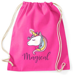 printfashion Varázslatos egyszarvú - Sportzsák, Tornazsák - Fukszia (319905)