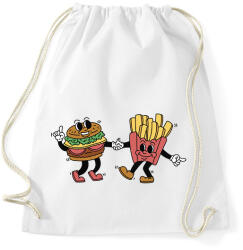 printfashion Burger és sültkrumpli - Sportzsák, Tornazsák - Fehér (16065232)