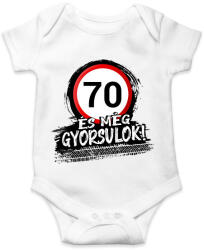 printfashion 70 és még gyorsulok - Baba Body - Fehér (12852407)
