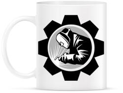 printfashion Welder - black and white - Bögre - Fehér (6396695)