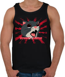 printfashion NYUGODT VAGYOK - Férfi atléta - Fekete (10958548)