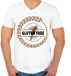 printfashion Glutenfree1 - Férfi V-nyakú póló - Fehér (832003)