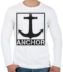 printfashion Anchor - Férfi hosszú ujjú póló - Fehér (4998875)