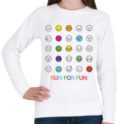 printfashion Run for fun - Női pulóver - Fehér (6293909)
