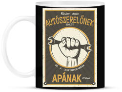printfashion Néhány ember autószerelőnek szólít - Bögre - Fekete (6565138)