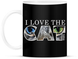 printfashion Macska felemás színű szemekkel sötét színű termékekre - Bögre - Fekete (13485447)