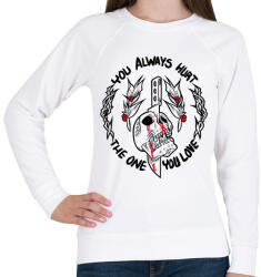 printfashion You always hurt The One you love - Női pulóver - Fehér (16753873)
