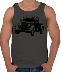 printfashion Vintage truck - Férfi atléta - Sötétszürke (853585)
