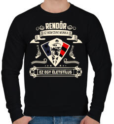 printfashion Rendőr Életstílus - Férfi pulóver - Fekete (933309)