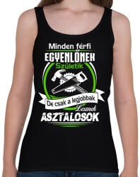 printfashion A legjobb asztalos - Női atléta - Fekete (915934)
