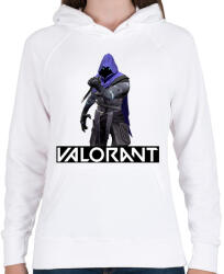 printfashion Valorant Omen - Női kapucnis pulóver - Fehér (2528214)