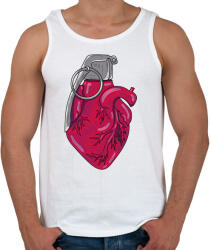 printfashion Szívgránát - Férfi atléta - Fehér (15973019)