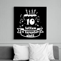 printfashion 10 lettem - Vászonkép - Fekete (6652878)