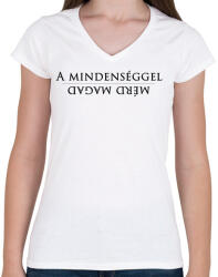 printfashion Ars Poetica - Női V-nyakú póló - Fehér (5331796)