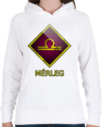 printfashion Mérleg - Női kapucnis pulóver - Fehér (5350430)