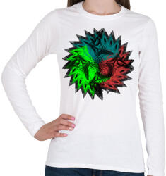 printfashion trio mandala - Női hosszú ujjú póló - Fehér (2905281)