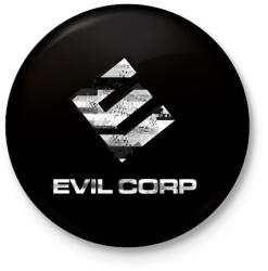 printfashion Evil Corp Glitch - Kitűző, hűtőmágnes - Fekete (3095655)