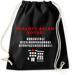 printfashion MIELŐTT BELÉM KÖTSZ - Sportzsák, Tornazsák - Fekete (1505574)