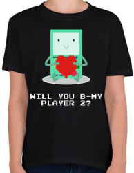 printfashion Leszel a játszótársam? - Gyerek póló - Fekete (1174553)