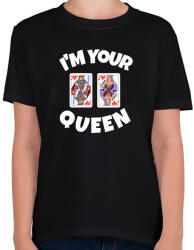 printfashion I'M YOUR QUEEN - Gyerek póló - Fekete (10737447)