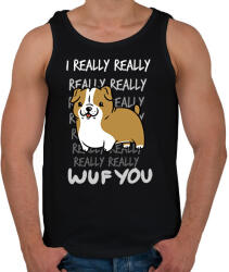 printfashion Angol bulldog - Férfi atléta - Fekete (1489029)