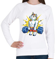 printfashion Kigyúrt unikornis - Női pulóver - Fehér (13279486)