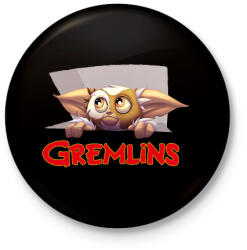 printfashion Gremlins - Kitűző, hűtőmágnes - Fekete (14748426)