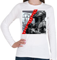 printfashion PUSH YOURSELF - Női hosszú ujjú póló - Fehér (13747660)