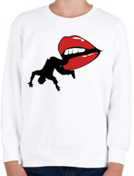 printfashion Férfifaló - Gyerek pulóver - Fehér (1944955)