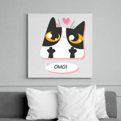 printfashion OMG - Vászonkép - Fehér (6622158)