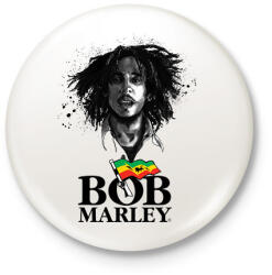 printfashion bob marley - Kitűző, hűtőmágnes - Fehér (14729719)