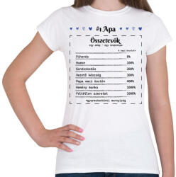 printfashion #1 Apa összetevők - Női póló - Fehér (7125405)