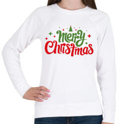 printfashion Merry Christmas - Boldog karácsonyt - Női pulóver - Fehér (5614942)