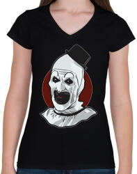 printfashion Terrifier - Női V-nyakú póló - Fekete (14792856)