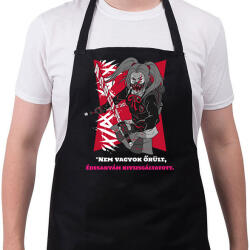 printfashion Nem vagyok őrült, édesanyám kivizsgáltatott. - Kötény - Fekete (12963500)