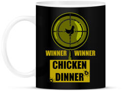 printfashion WINNER-WINNER CHICKEN DINNER - Bögre - Fekete (2403395)