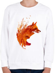 printfashion Plattensee fox - Gyerek pulóver - Fehér (232139)