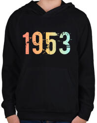 printfashion 1953 - Gyerek kapucnis pulóver - Fekete (11813817)