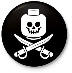 printfashion Dead Bricks Tell No Tales - Kitűző, hűtőmágnes - Fekete (6128113)