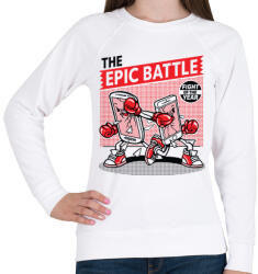 printfashion Korrekt csata - Női pulóver - Fehér (112037)