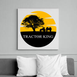 printfashion TRACTOR KING - Vászonkép - Fehér (6624034)