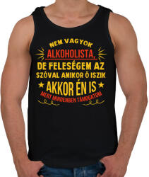 printfashion A feleségem alkoholista - Férfi atléta - Fekete (9460045)